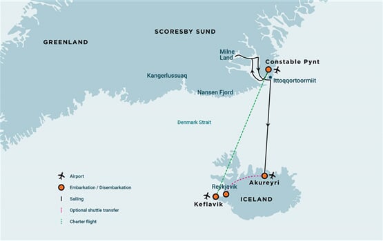 Trasa plavby Oceanwide Expedition OW-RVR15-25