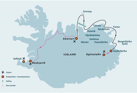 Northeast Iceland Explorer, Aurora Borealis, Hike & Sail - Incl. bus back up (s/v Rembrandt van Rijn)