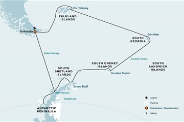 Falkland Islands - South Georgia - Elephant Island - Antarctica - Polar Circle (m/v Hondius)