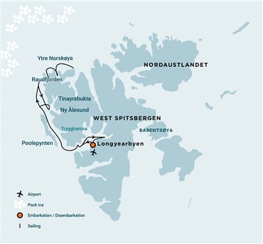 Trasa plavby Oceanwide Expedition OW-RVR09-26