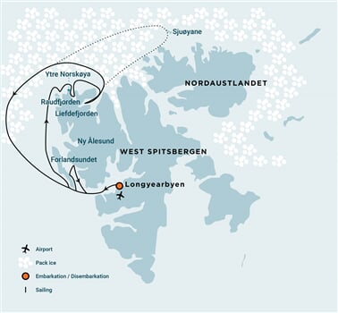 Trasa plavby Oceanwide Expedition OW-OTL04-26