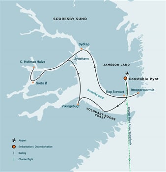 Trasa plavby Oceanwide Expedition OW-RVR16-26