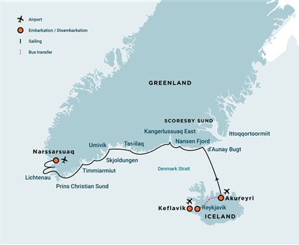 Trasa plavby Oceanwide Expedition OW-PLA11-26