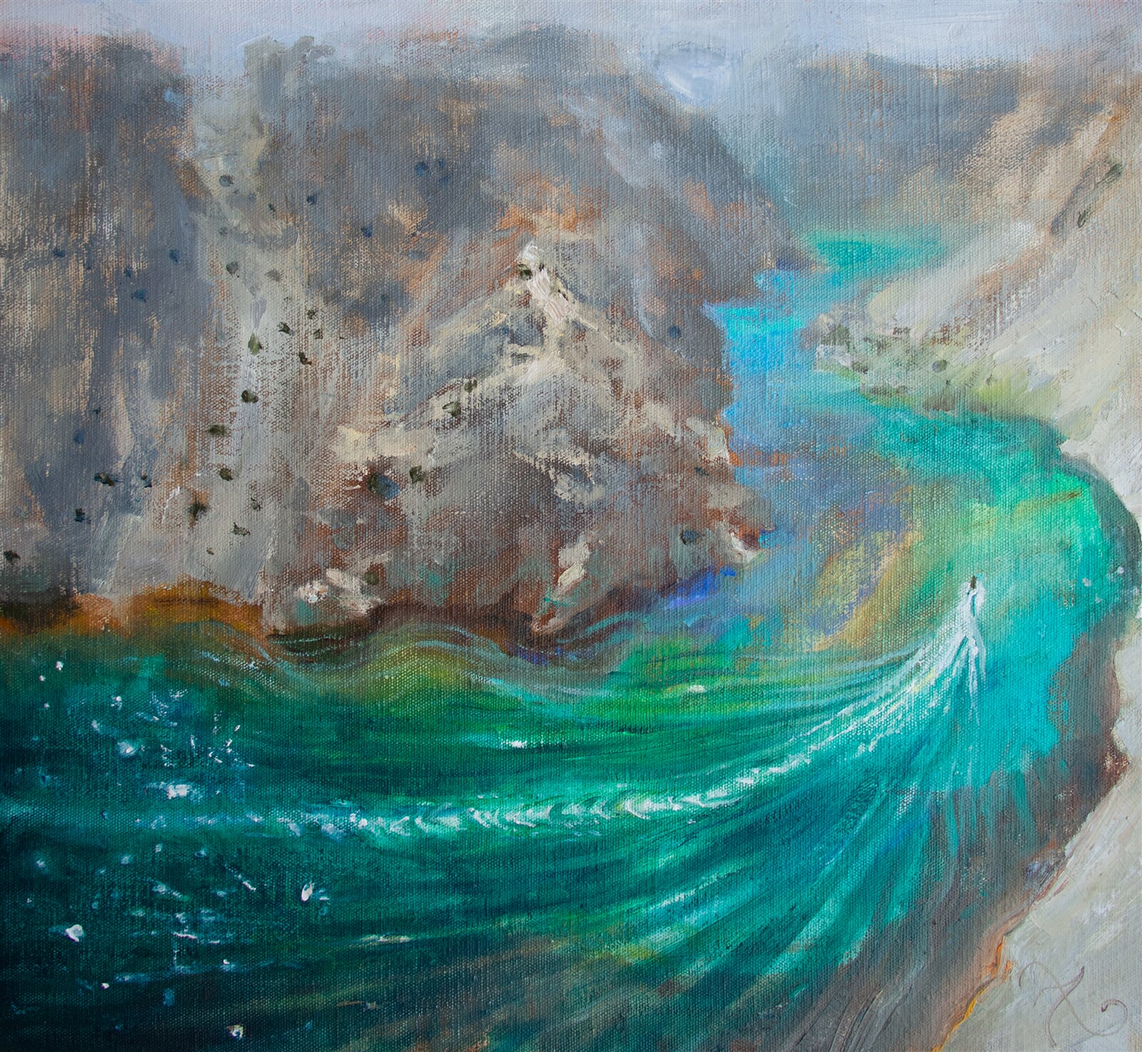 Adéla Topolová: Vlnění, 55 × 60 cm