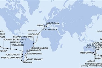 MSC Magnifica - Španělsko, Maroko, Kapverdy, Brazílie, Argentina, ... (z Barcelony)