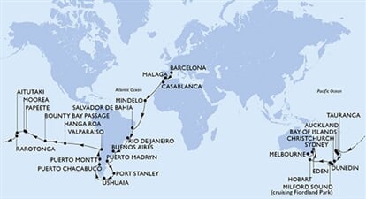 MSC Magnifica - Španělsko, Maroko, Kapverdy, Brazílie, Argentina, ... (z Barcelony)