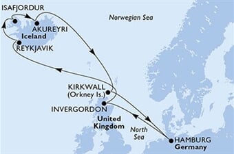 MSC Preziosa - Německo, Velká Británie, Island (Hamburk)