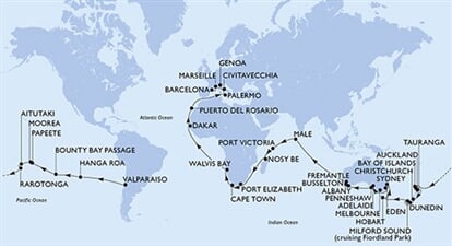 MSC Magnifica - Chile, Pitcairn, Franc. Polynésie, Cookovy o., Nový Zéland, ... (Valparaíso)