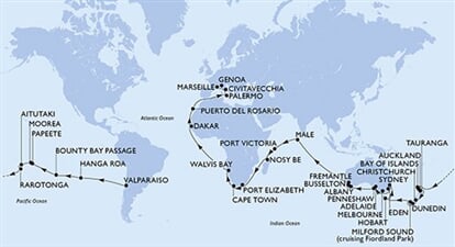 MSC Magnifica - Chile, Pitcairn, Franc. Polynésie, Cookovy o., Nový Zéland, ... (Valparaíso)