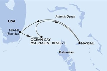 MSC DIVINA - Amerikai Egyesült Államok, Bahamaszigetek (a Miami-ből)