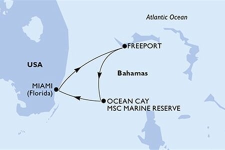 MSC DIVINA - Amerikai Egyesült Államok, Bahamaszigetek (a Miami-ből)