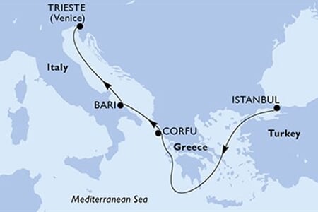 MSC FANTASIA - Törökország, Görögország, Olaszország (az Isztambul-ből)