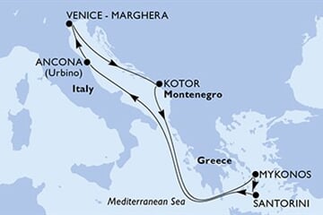 MSC LIRICA - Olaszország, Montenegró, Görögország (az Ancona-ból)