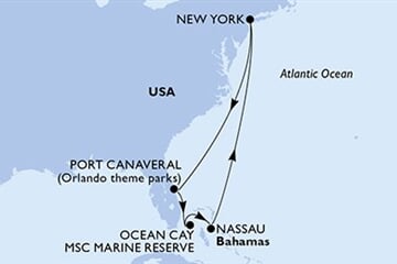 MSC MERAVIGLIA - Amerikai Egyesült Államok, Bahamaszigetek (a New York-ből)