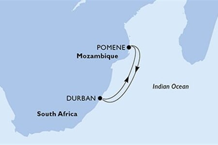 MSC MUSICA - Dél-Afrika, Mozambik (a Durban-ból)