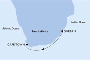 MSC MUSICA - Dél-Afrika (a Durban-ból)