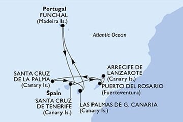 MSC MUSICA - Portúgalia, Spanyolország (a Funchal-ból)