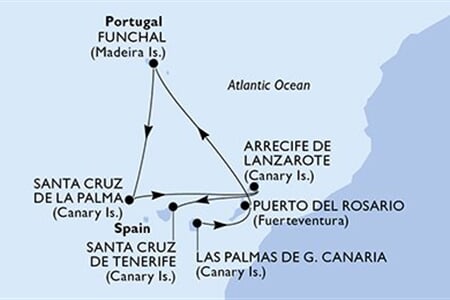 MSC OPERA - Spanyolország, Portúgalia (a Las Palmas-ból)