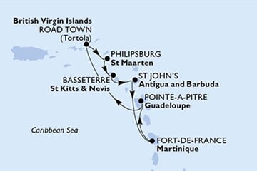 MSC VIRTUOSA - Martinique, Guadeloupe, Brit Virgin-szigetek, Holland Antillák, Saint Kitts és Nevis, ... (a Fort-de-France-ből)