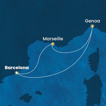 Trasa plavby CFA-BCN04A3Q