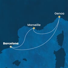 Costa Favolosa - Španělsko, Francie, Itálie (z Barcelony)