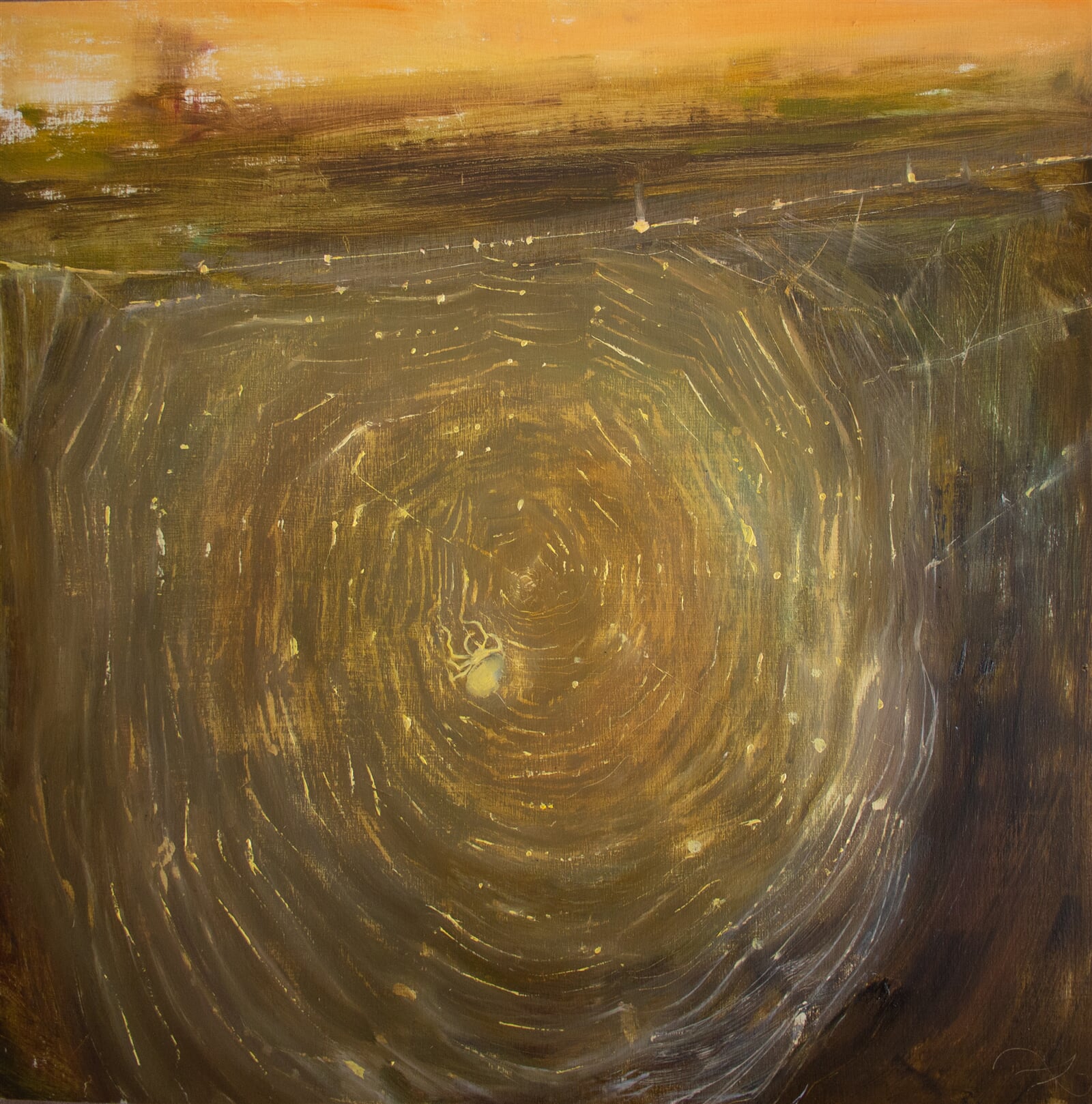 Adéla Topolová: Mistr tkadlec, 60 × 60 cm