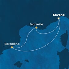 Costa Fortuna - Itálie, Španělsko, Francie (ze Savony)