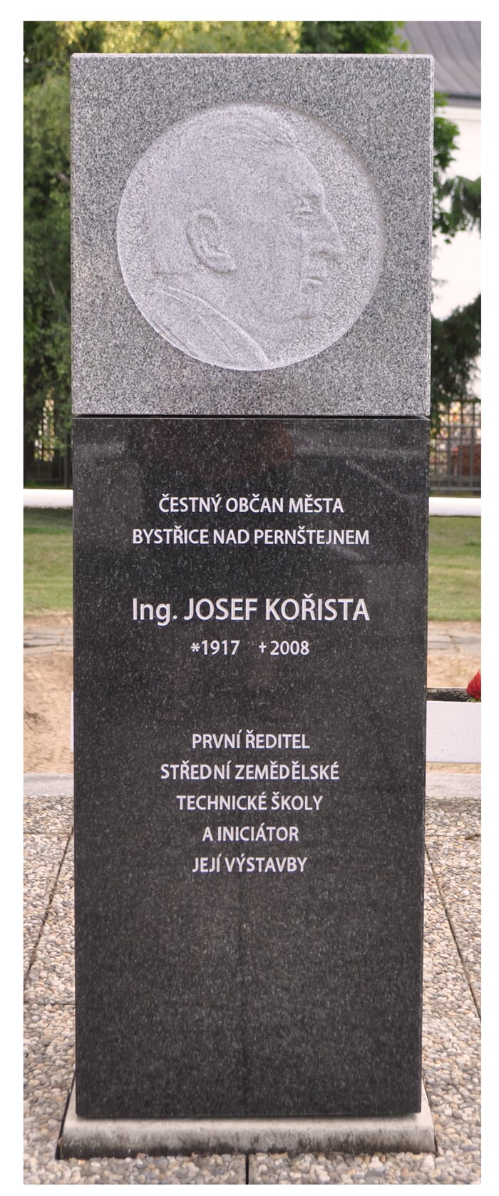 2017 pamatnik Josefu Koristovi Bystrice nad Perstejnem