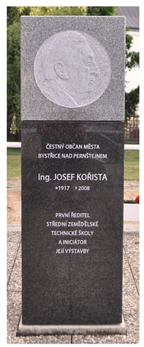 2017 pamatnik Josefu Koristovi Bystrice nad Perstejnem