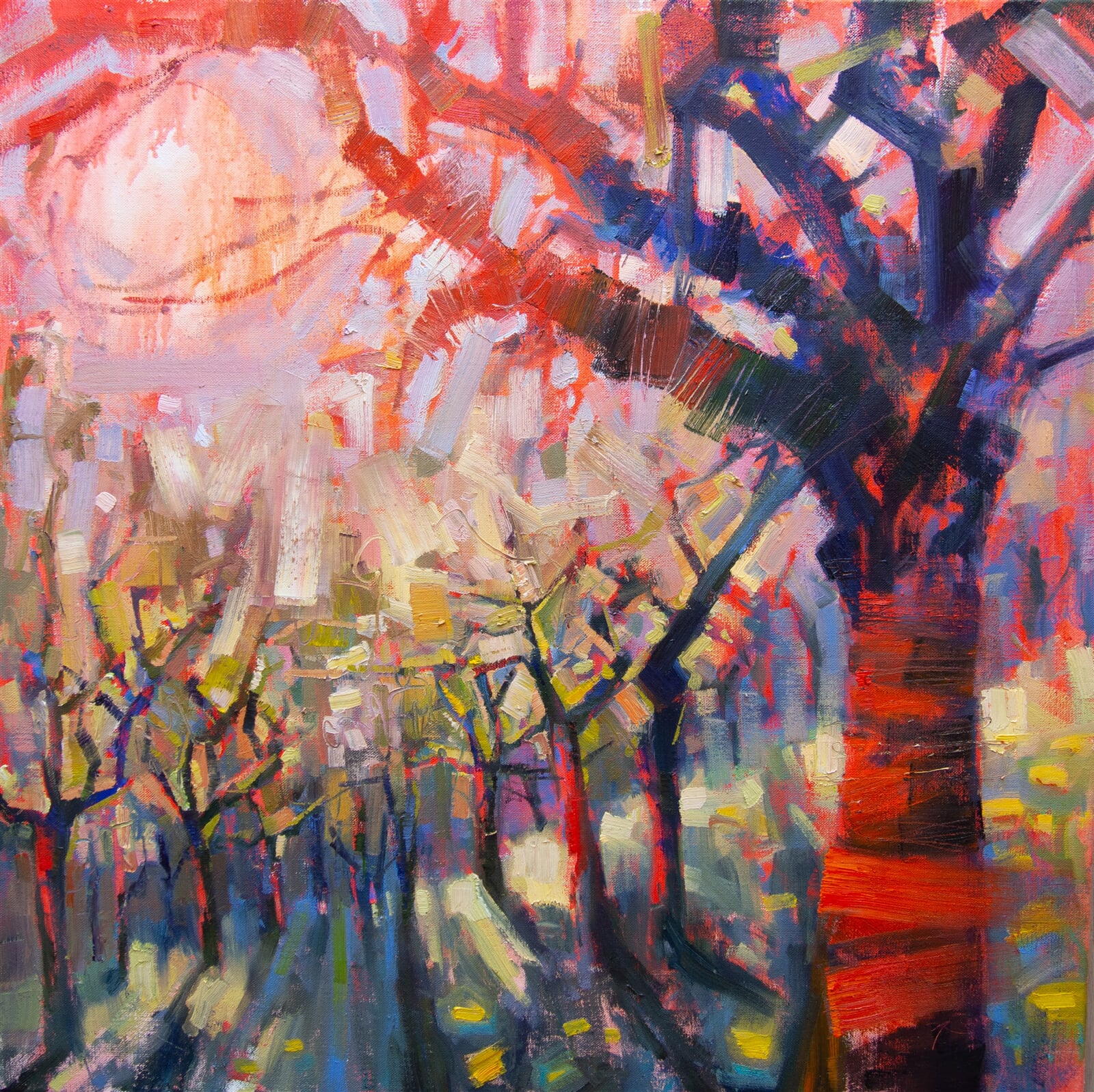 Adéla Topolová: Májový háj, 75 × 75 cm