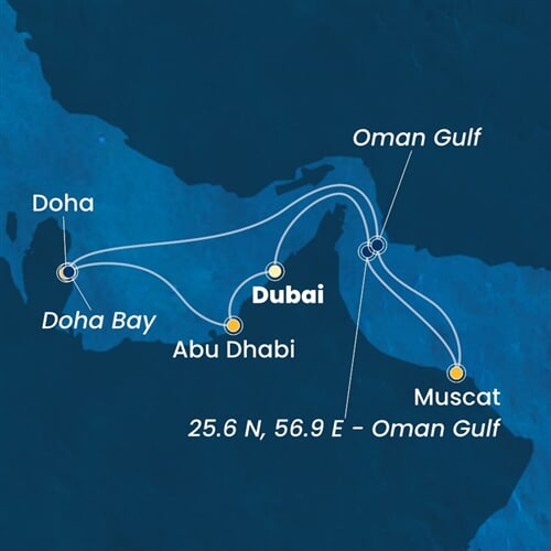 Trasa plavby CSM-DXB07A2J