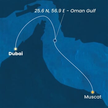 Trasa plavby CSM-DXB03A0D