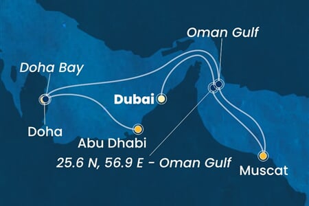 Costa Smeralda - Arabské emiráty, Omán, Katar (z Dubaje)