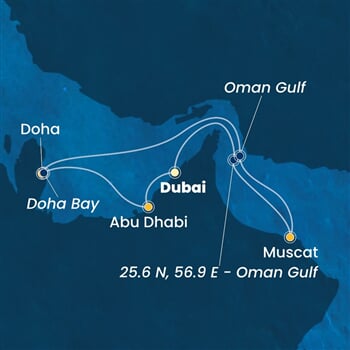 Trasa plavby CSM-DXB07A2K