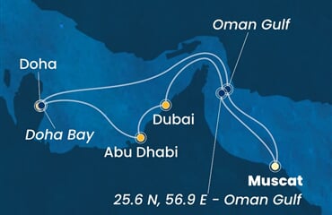 Costa Smeralda - Omán, Katar, Arabské emiráty (Maskat)