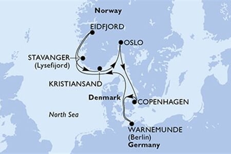 MSC Magnifica - Německo, Norsko, Dánsko (Warnemünde)