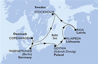 MSC Magnifica - Dánsko, Německo, Polsko, Litva, Lotyšsko, ... (z Kodaně)
