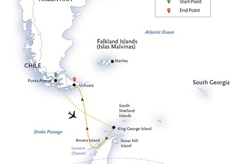 Antarctic Express: Fly South, Cruise North (World Explorer)