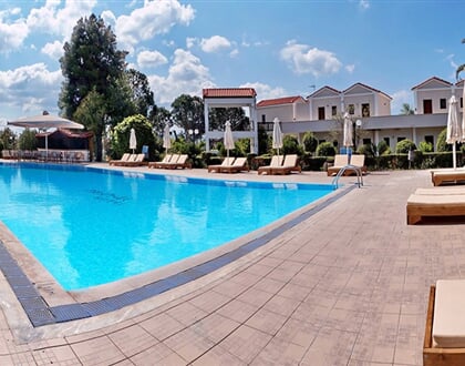 Hotel Pasiphae - Lesbos: fotografie vybavení exteriérů a interiérů ubytování.