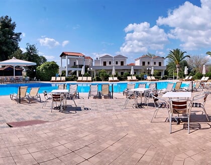 Hotel Pasiphae - Lesbos: fotografie vybavení exteriérů a interiérů ubytování.