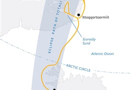 Iceland to Greenland: Total Solar Eclipse (Ultramarine)