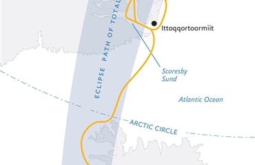 Iceland to Greenland: Total Solar Eclipse (Ultramarine)