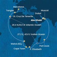 Costa Smeralda - Arabské emiráty, Omán, Mauritius, Jihoafrická r., Namíbie, ... (z Abú Dhabí)