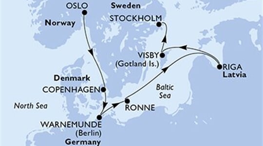 MSC Magnifica - Norsko, Dánsko, Německo, Lotyšsko, Švédsko (Oslo)