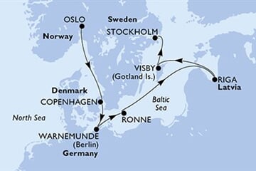 MSC Magnifica - Norsko, Dánsko, Německo, Lotyšsko, Švédsko (Oslo)