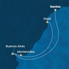 Costa Diadema - Brazílie, Argentina, Uruguay (Santos)