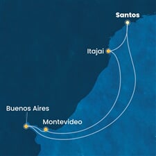 Costa Diadema - Brazílie, Argentina, Uruguay (Santos)