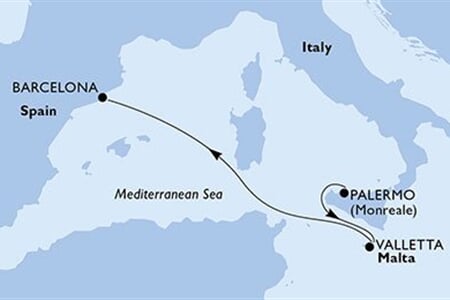 MSC MAGNIFICA - Olaszország, Málta, Spanyolország (a Palermo-ből)
