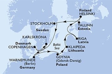 MSC MAGNIFICA - Dánia, Svédország, Németország, Lengyelország, Litvánia, ... (a Koppenhága-ből)