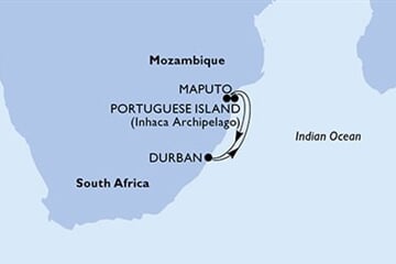 MSC OPERA - Dél-Afrika, Mozambik (a Durban-ból)